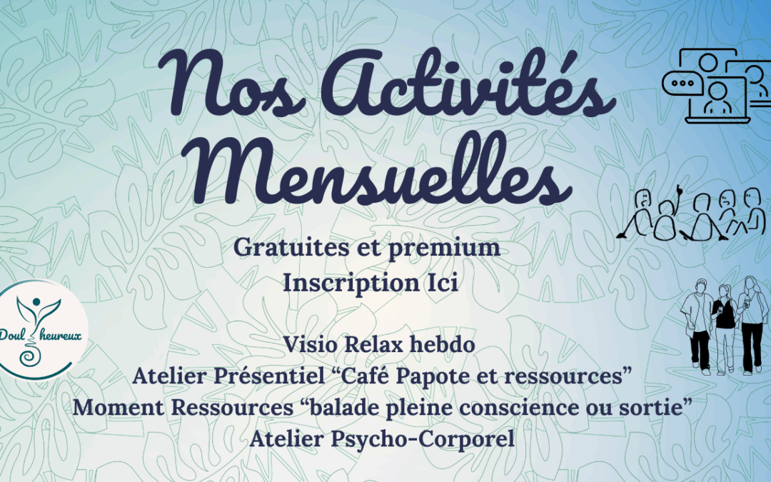 INSCRIVEZ VOUS ICI pour « Nos activités Mensuelles – Septembre 2025″ »