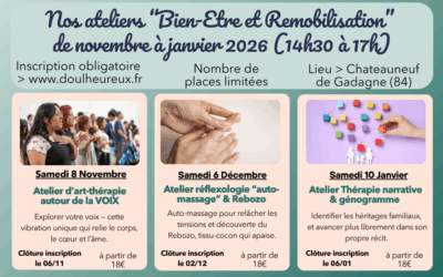 Ateliers « Bien-Etre et Remobilisation » de Novembre à Janvier 2026