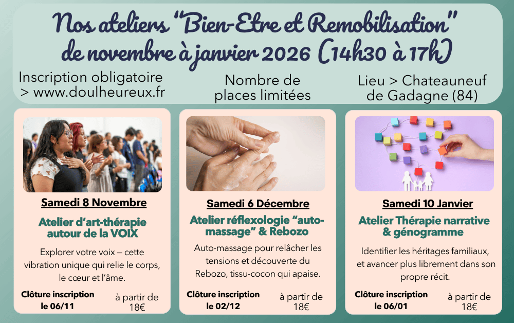 Ateliers « Bien-Etre et Remobilisation » de Novembre à Janvier 2026