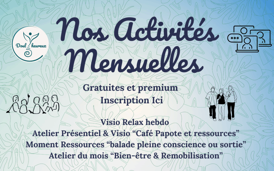TOUTES « Nos activités Mensuelles – Novembre 2025 » – Inscription ICI