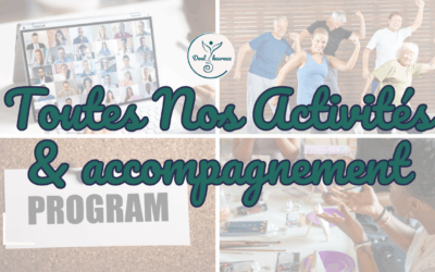 Nos activités & accompagnements – en un coup d’œil